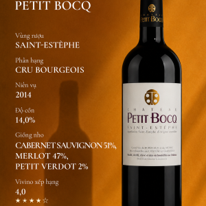 RƯỢU VANG ĐỎ_CHATEAU PETIT BOCQ 2014